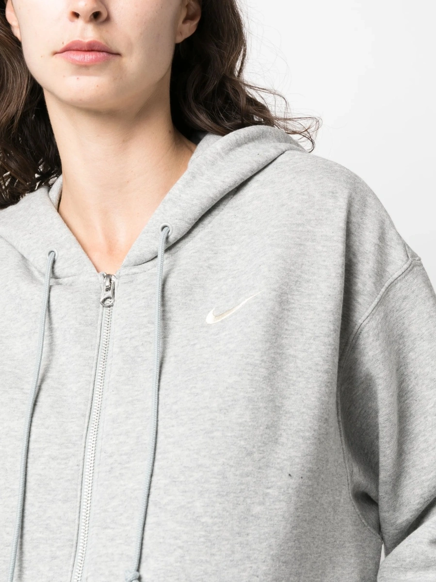 Hanorac Nike gri din bumbac si polyester - Img 5