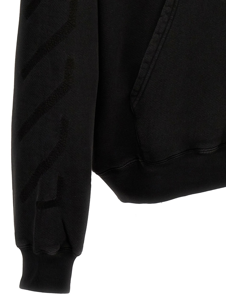 Hanorac Off-White negru din bumbac - Img 5