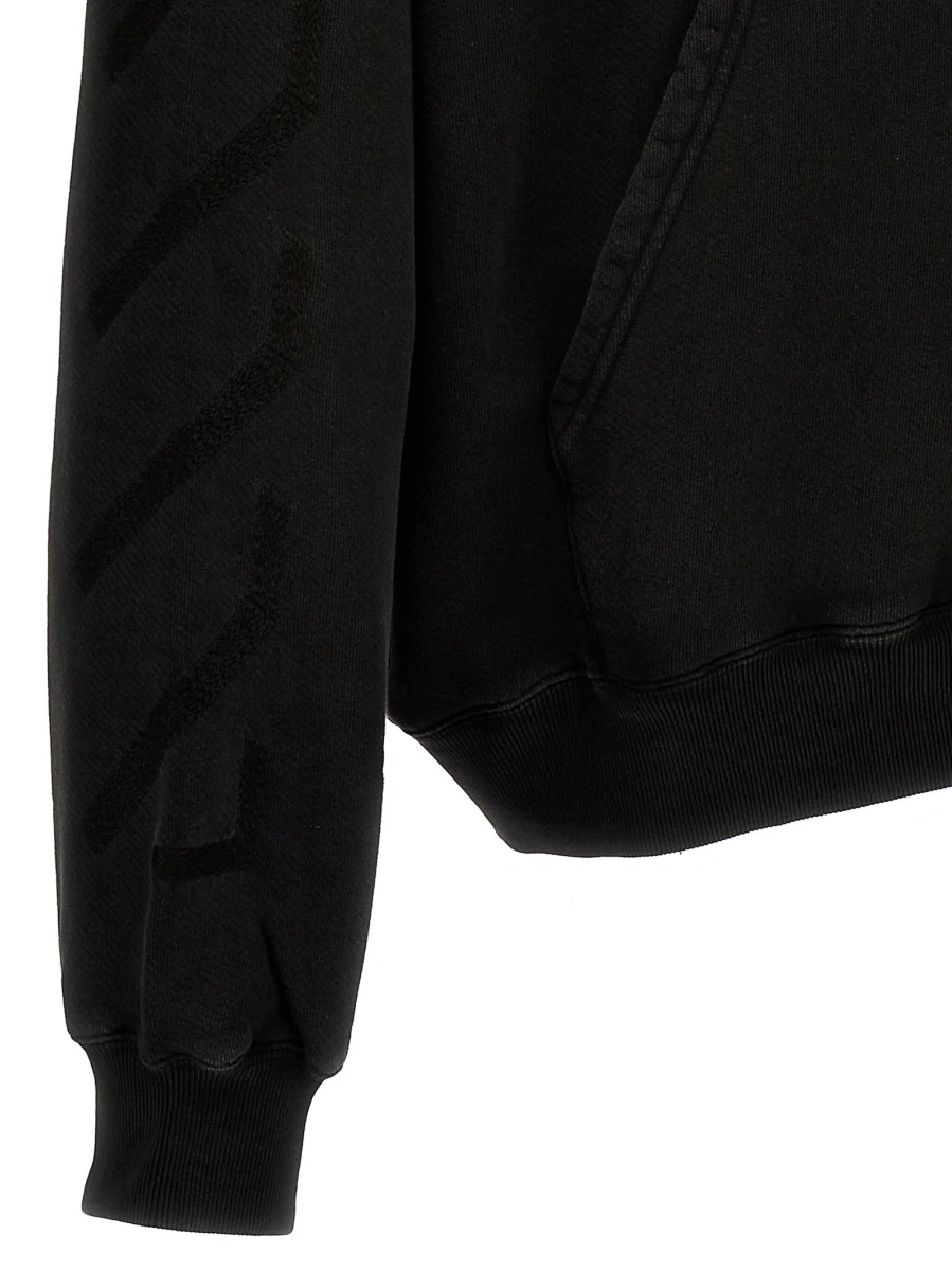 Hanorac Off-White negru din bumbac - Img 5