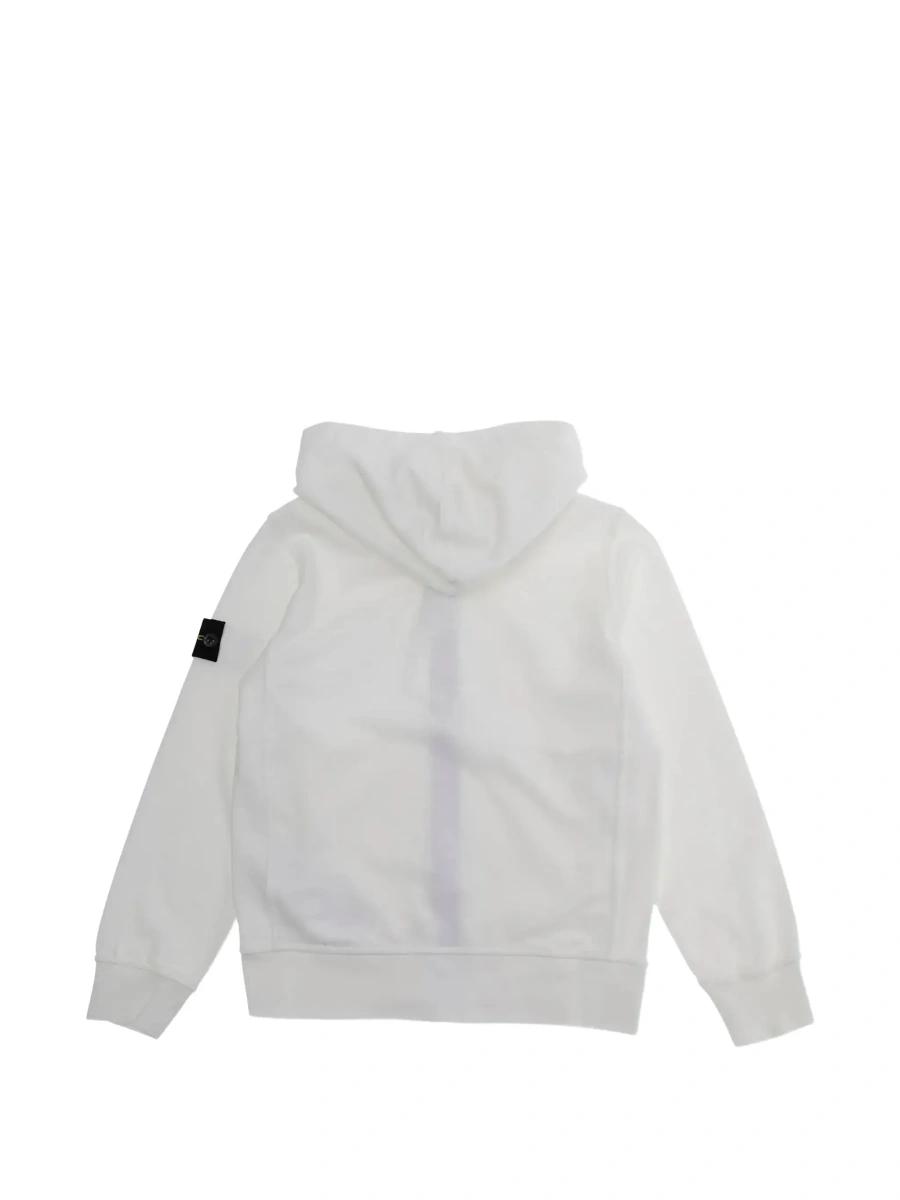 Hanorac Stone Island alb din bumbac - Img 4