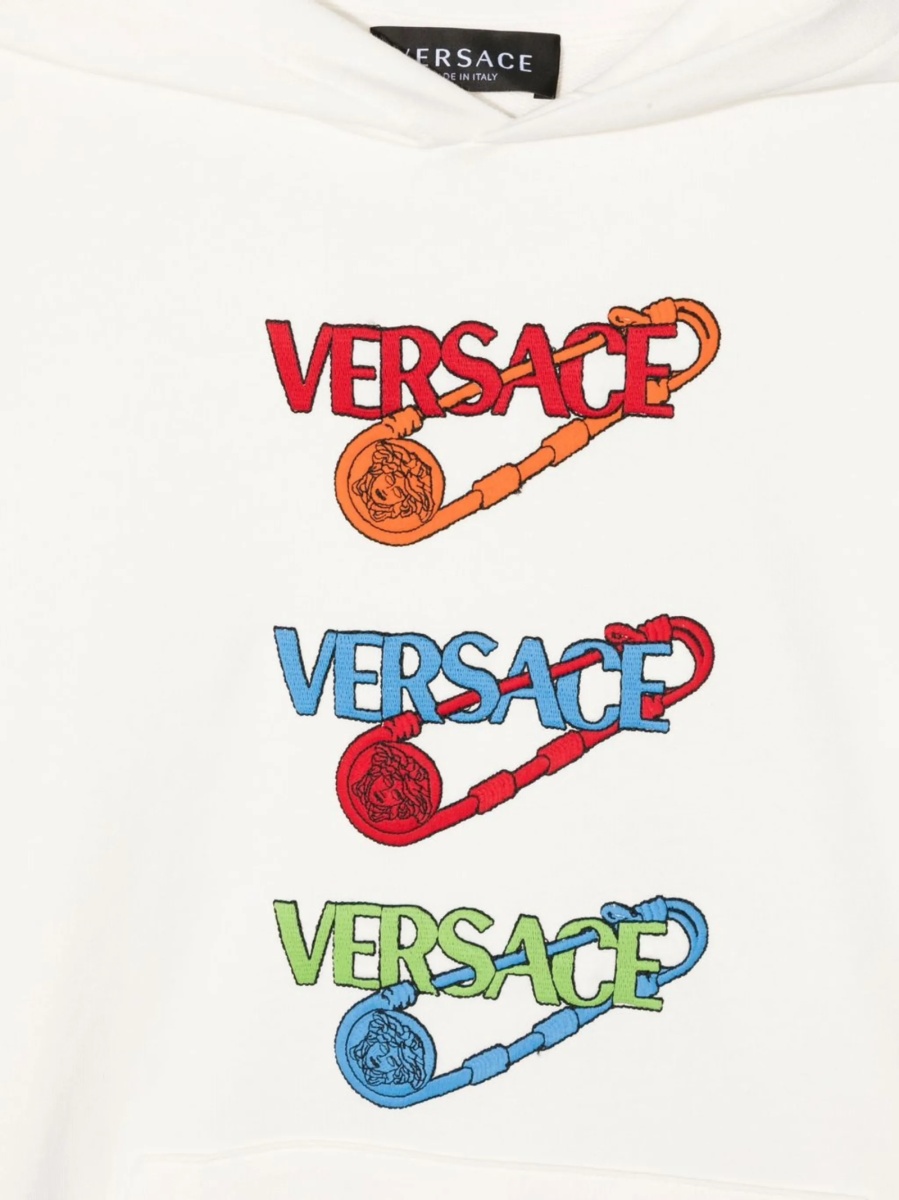 Hanorac Versace alb din bumbac si polyester - Img 3