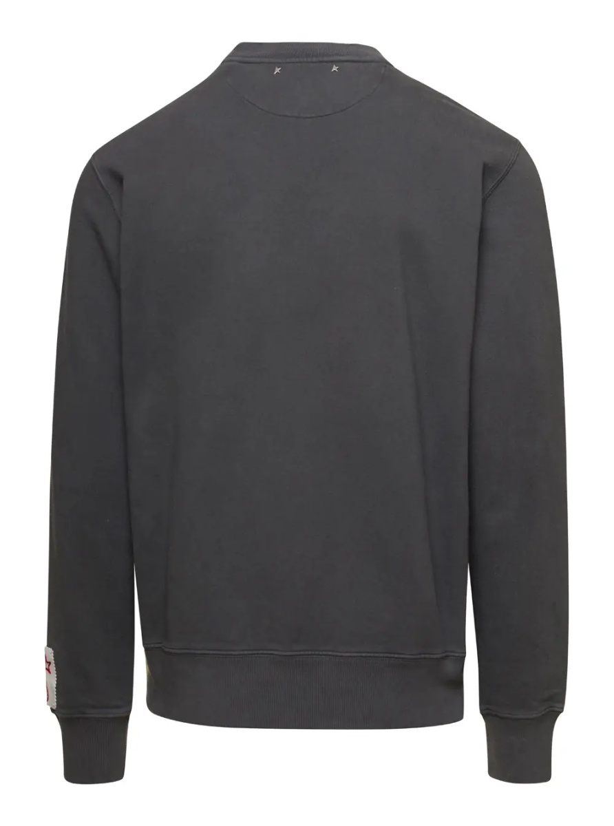 Hanorace Gray Crewneck Sweatshirt with Logo Print in Cotton Men - Img 2