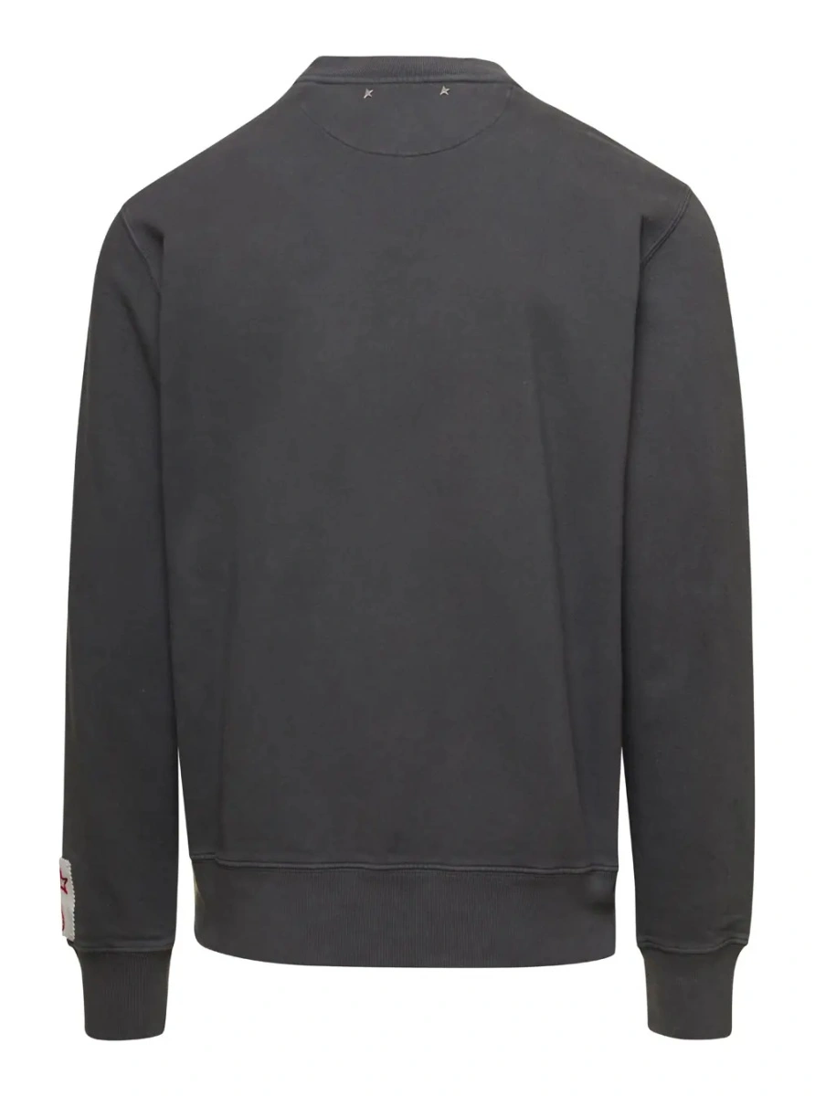 Hanorace Gray Crewneck Sweatshirt with Logo Print in Cotton Men - Img 2