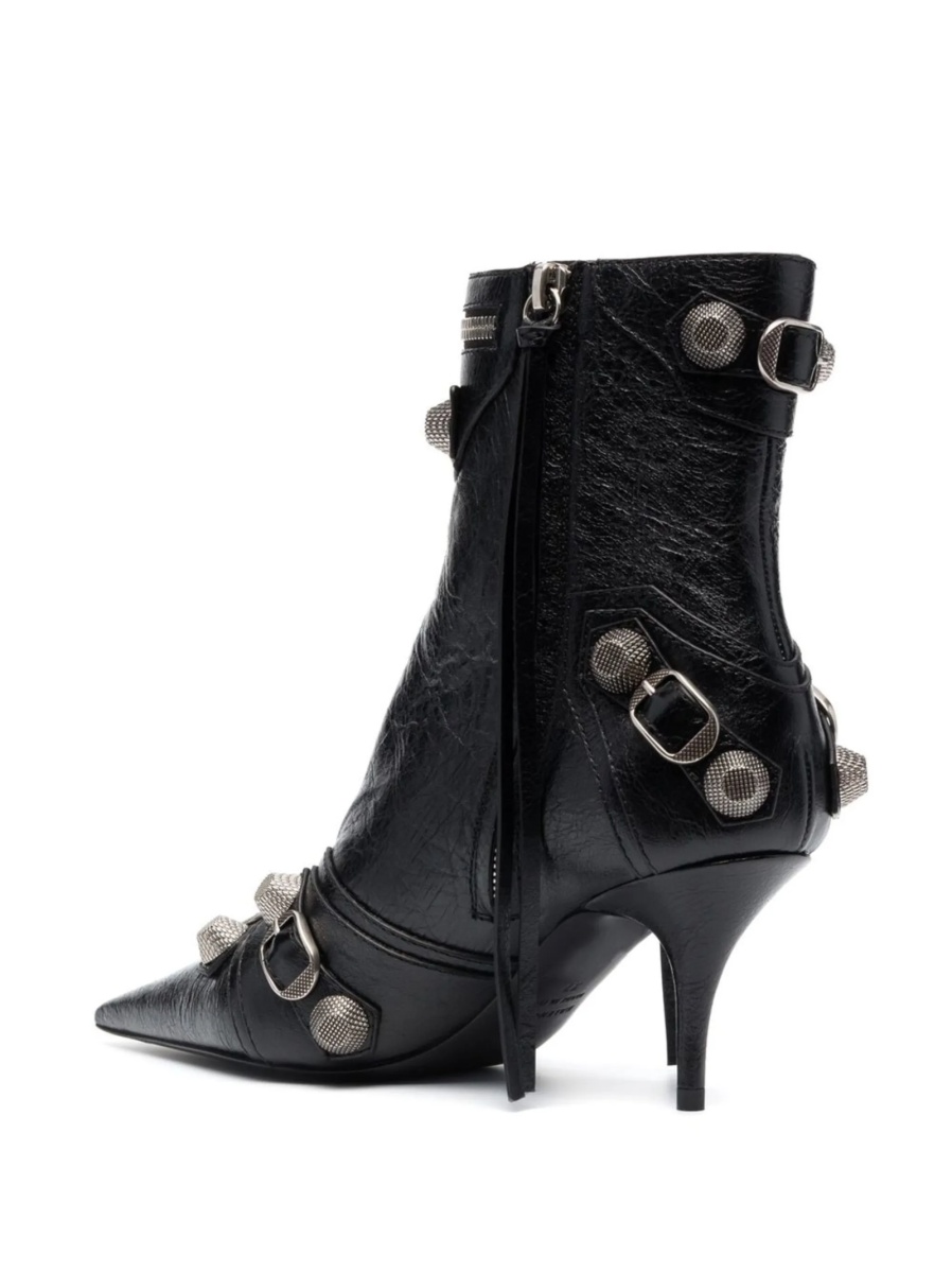 Incaltaminte Balenciaga Cagole neagra din piele - Img 3