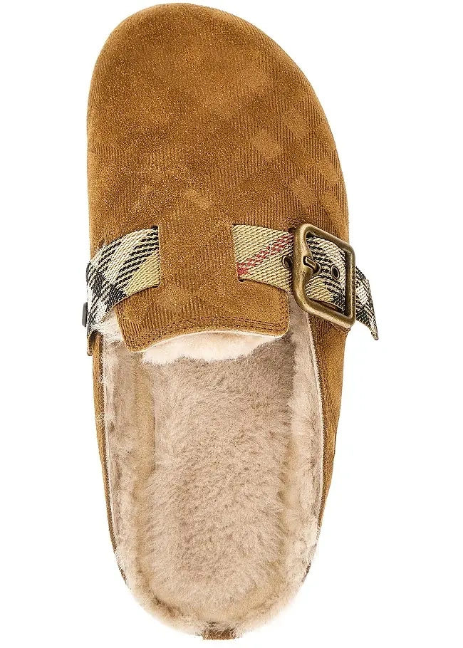 Incaltaminte Check suede leather 'Urchin' clogs - Img 4