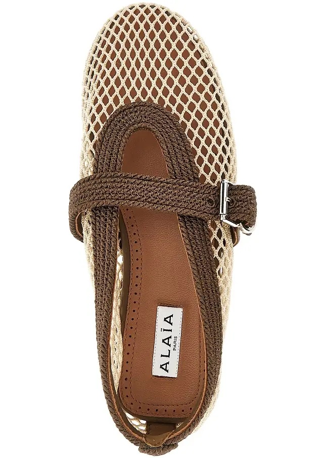 Incaltaminte Satin cord and net ballet flats - Img 4