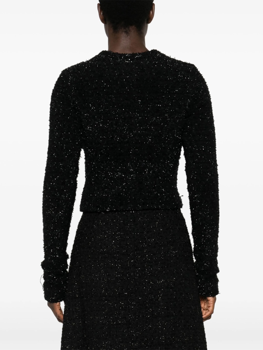 Jacheta Balenciaga neagra din elastan si poliamida - Img 4