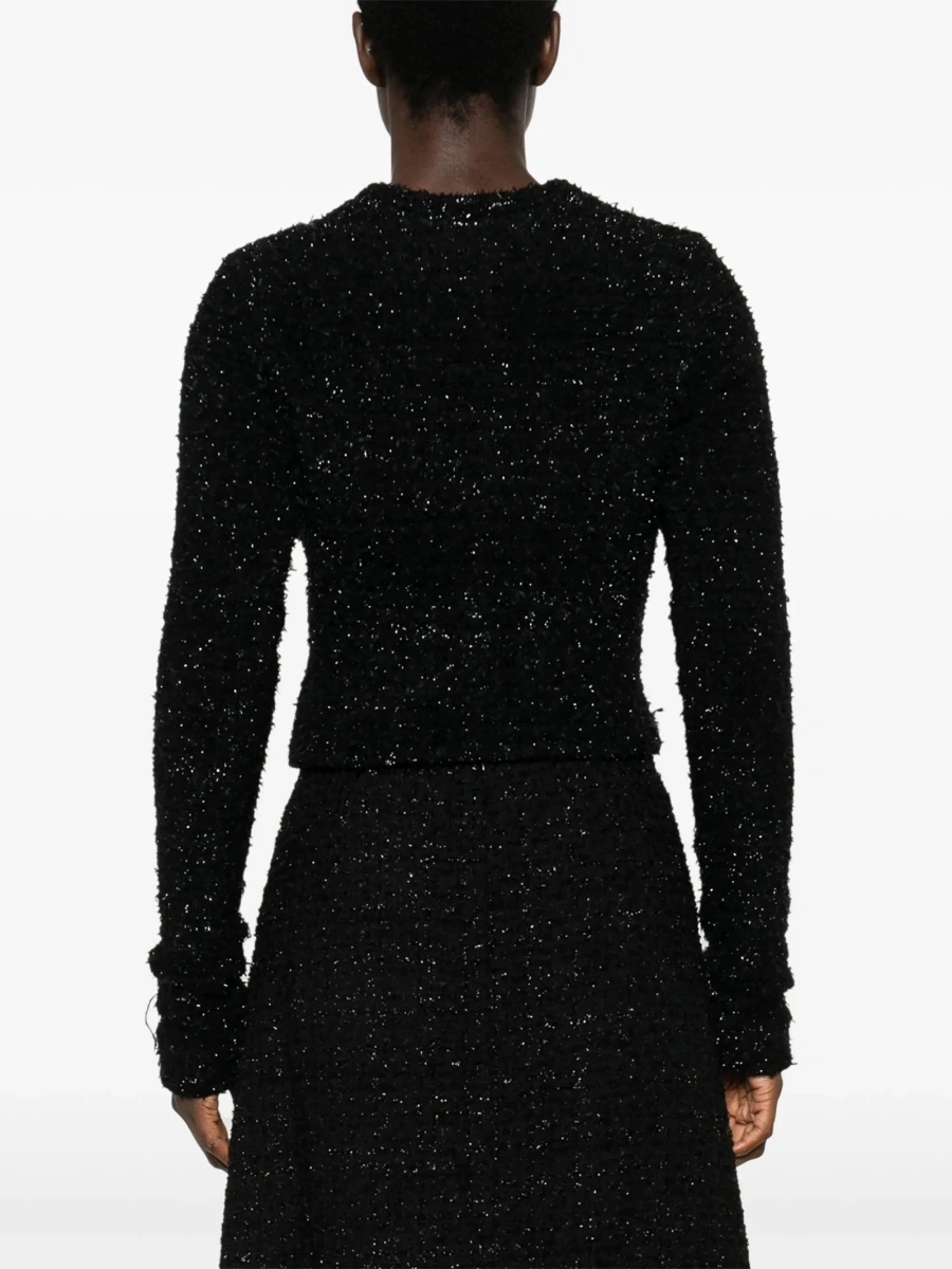 Jacheta Balenciaga neagra din elastan si poliamida - Img 4