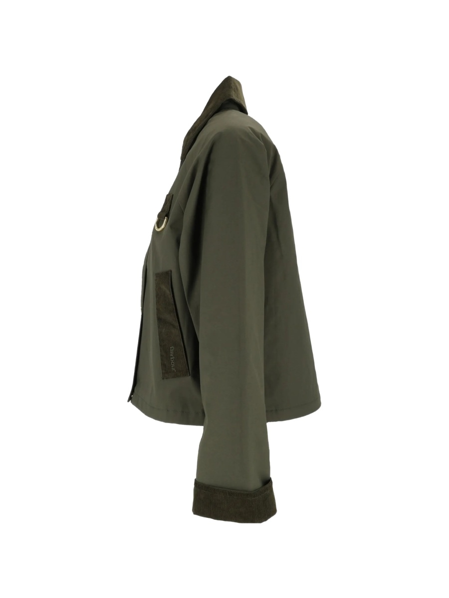 Jacheta Barbour verde din bumbac si poliamida - Img 2