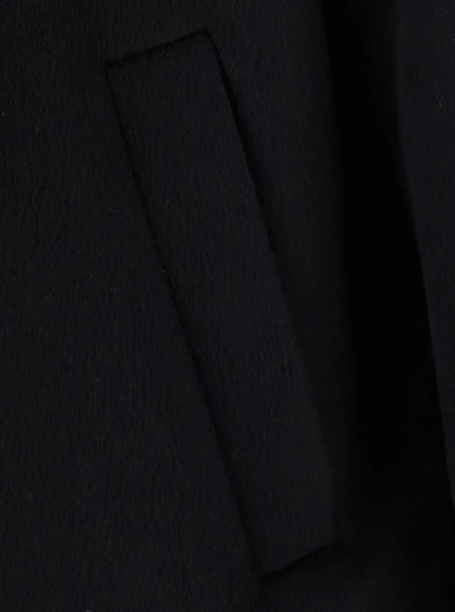 Jacheta BOMBER DOUBLE WOOL with collar and long sleeves in Black Wool Men - Img 3