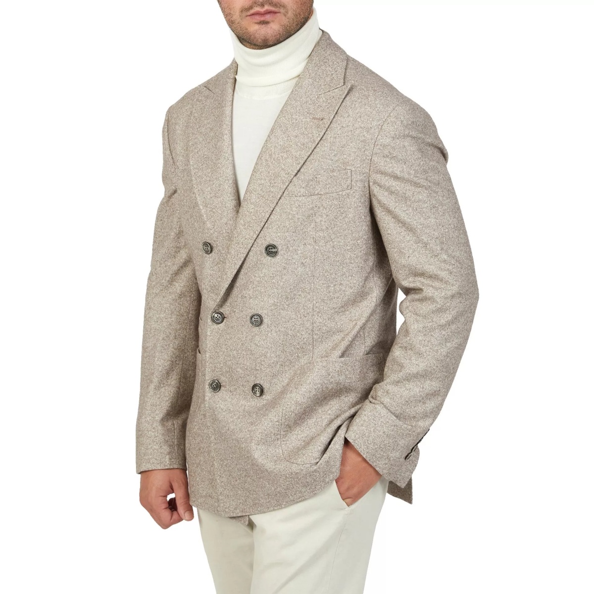 Jacheta Brunello Cucinelli Double-Breasted Wool Jacket - Img 2