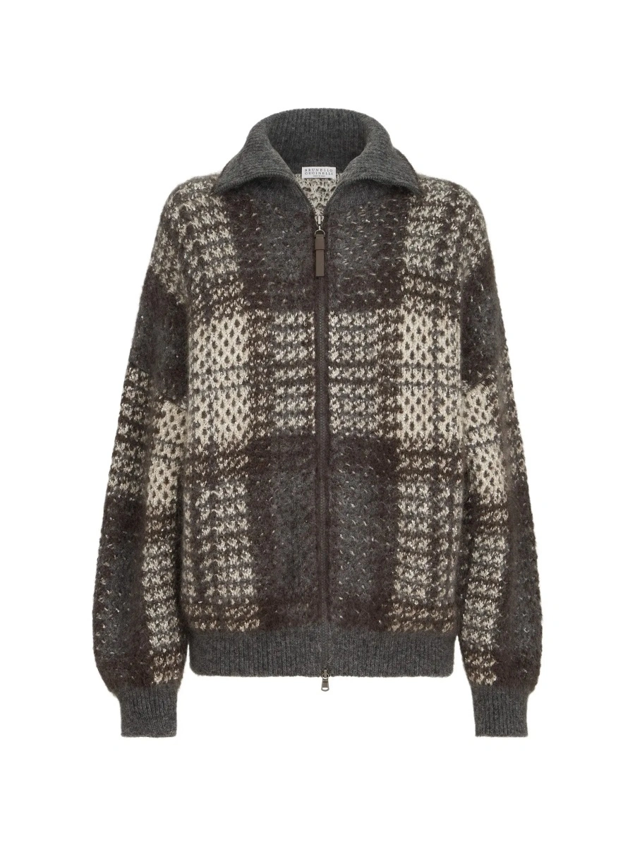 Jacheta Brunello Cucinelli multicolor din lana - Img 8