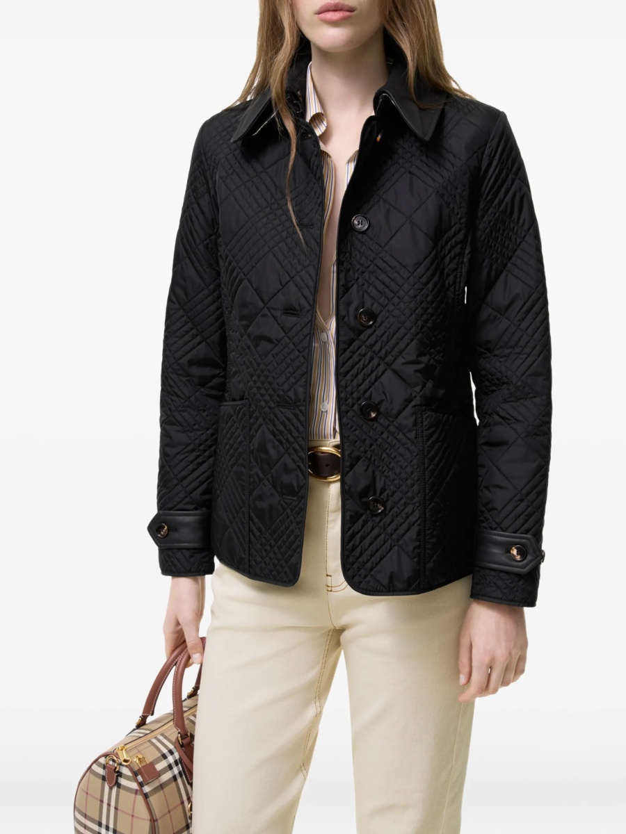 Jacheta Burberry neagra din corn si poliamida - Img 2