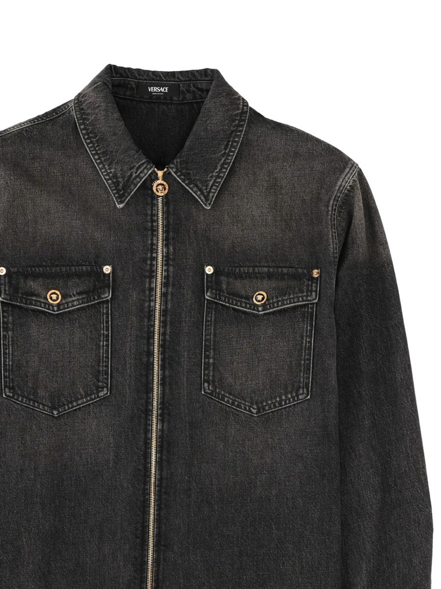 Jacheta camasa Versace neagra - Img 2