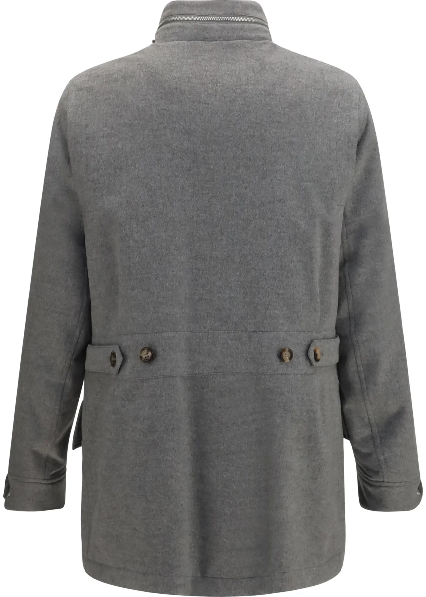 Jacheta Cashmere Jacket with zip and buttons - Img 2