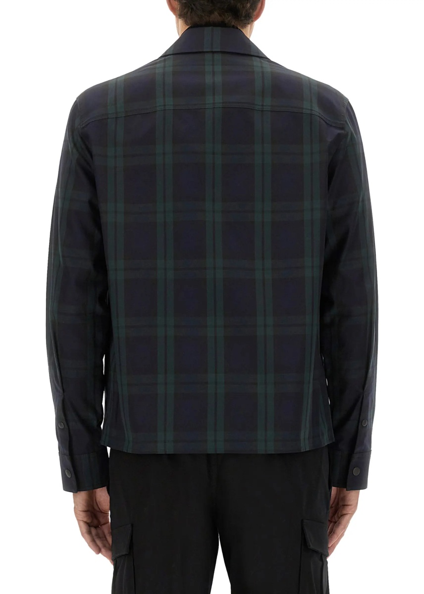 Jacheta Checked Cotton Gabarine Shirt Jacket - Img 3
