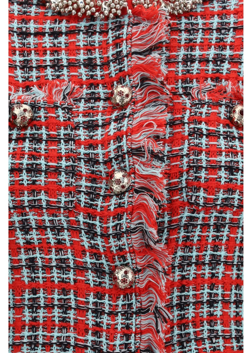 Jacheta Cotton and wool blend bouclé Jacket - Img 3