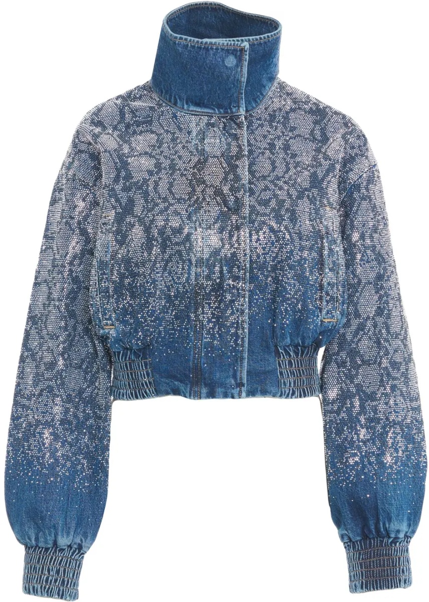Jacheta Denim jacket with rhinestone application - Img 2