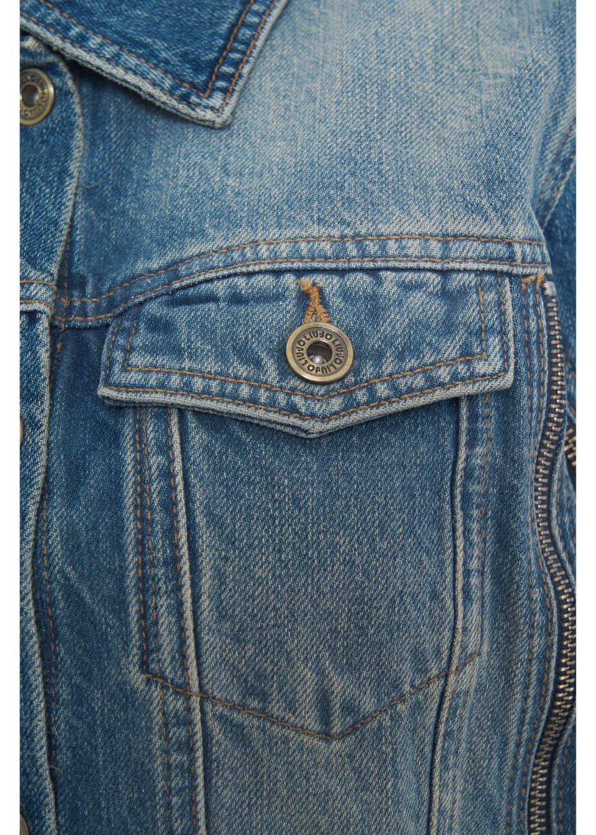 Jacheta Denim jacket with zipper details - Img 4