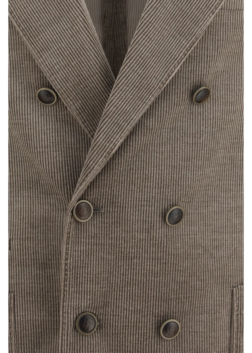 Jacheta Double-breasted corduroy Jacket - Img 3