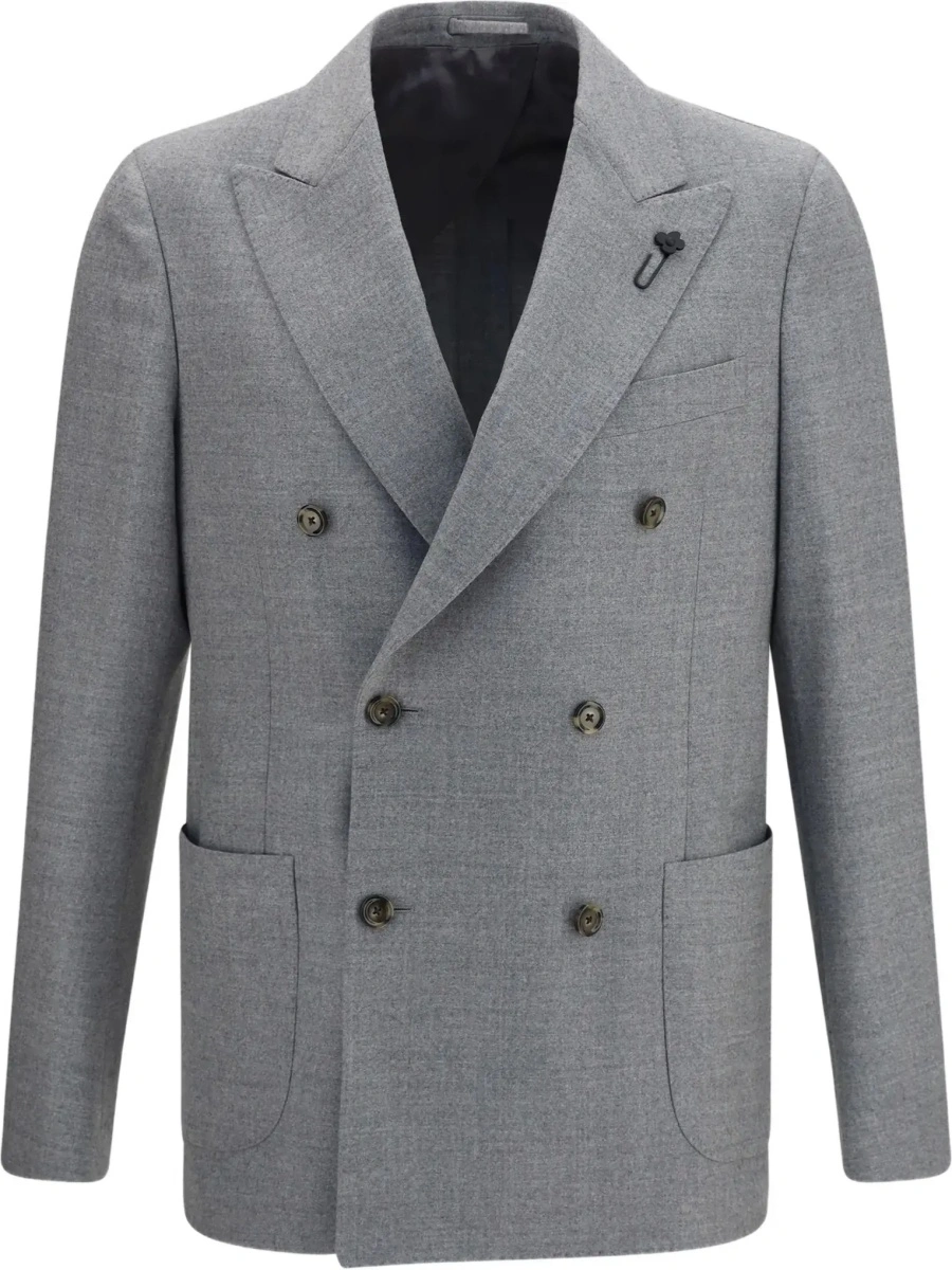 Jacheta Double-breasted wool-blend Jacket - Img 6