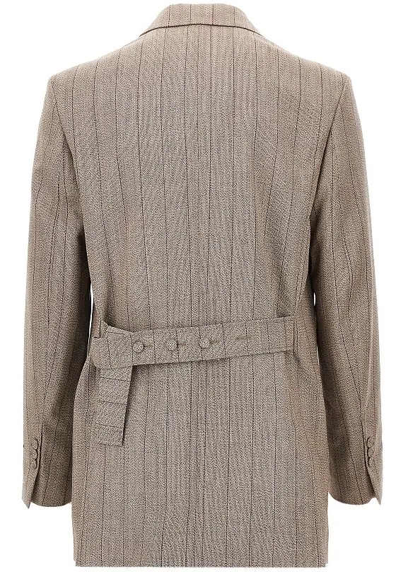 Jacheta Double-breasted wool jacket with martingale - Img 3