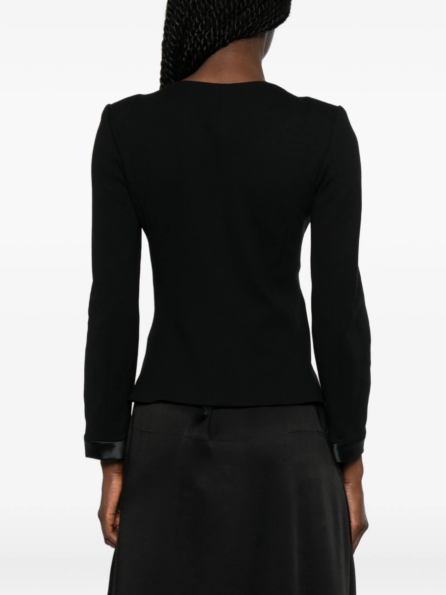 Jacheta Emporio Armani neagra din spandex/elastan si poliamida - Img 4