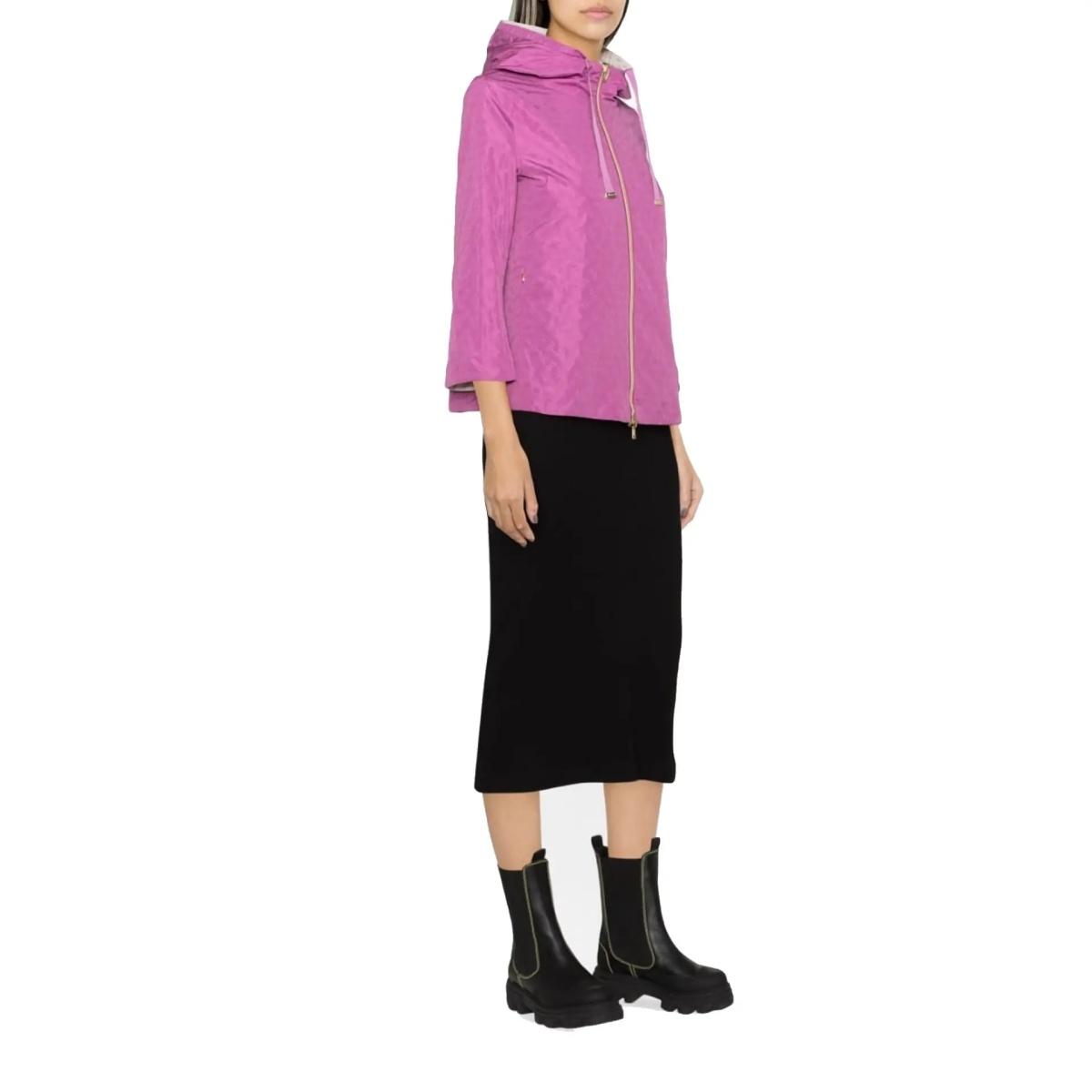 Jacheta Herno Reversible Monogram-Print Jacket - Img 2