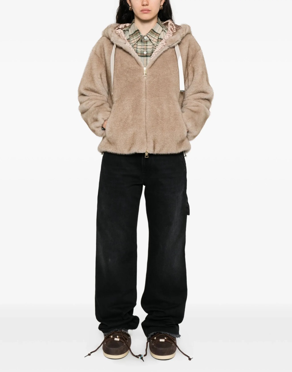 Jacheta Hooded Jacket in eco-fur - Img 4