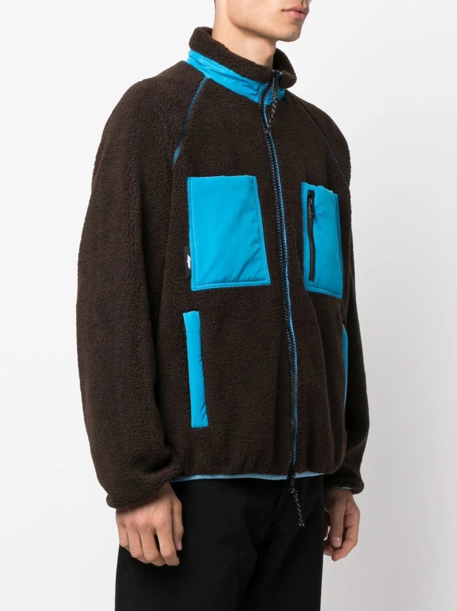 Jacheta MSGM maro din tafta si acrilic - Img 3