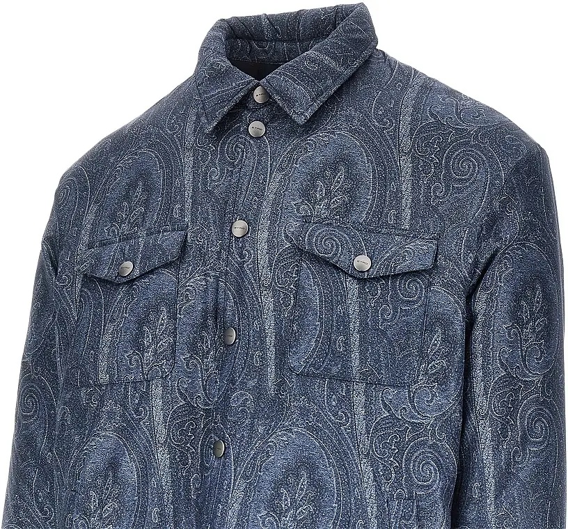 Jacheta Nylon oveshirt with Paisley print - Img 2