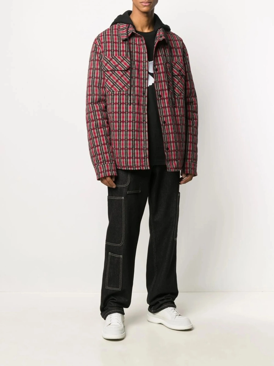Jacheta Off-White rosie din bumbac - Img 2