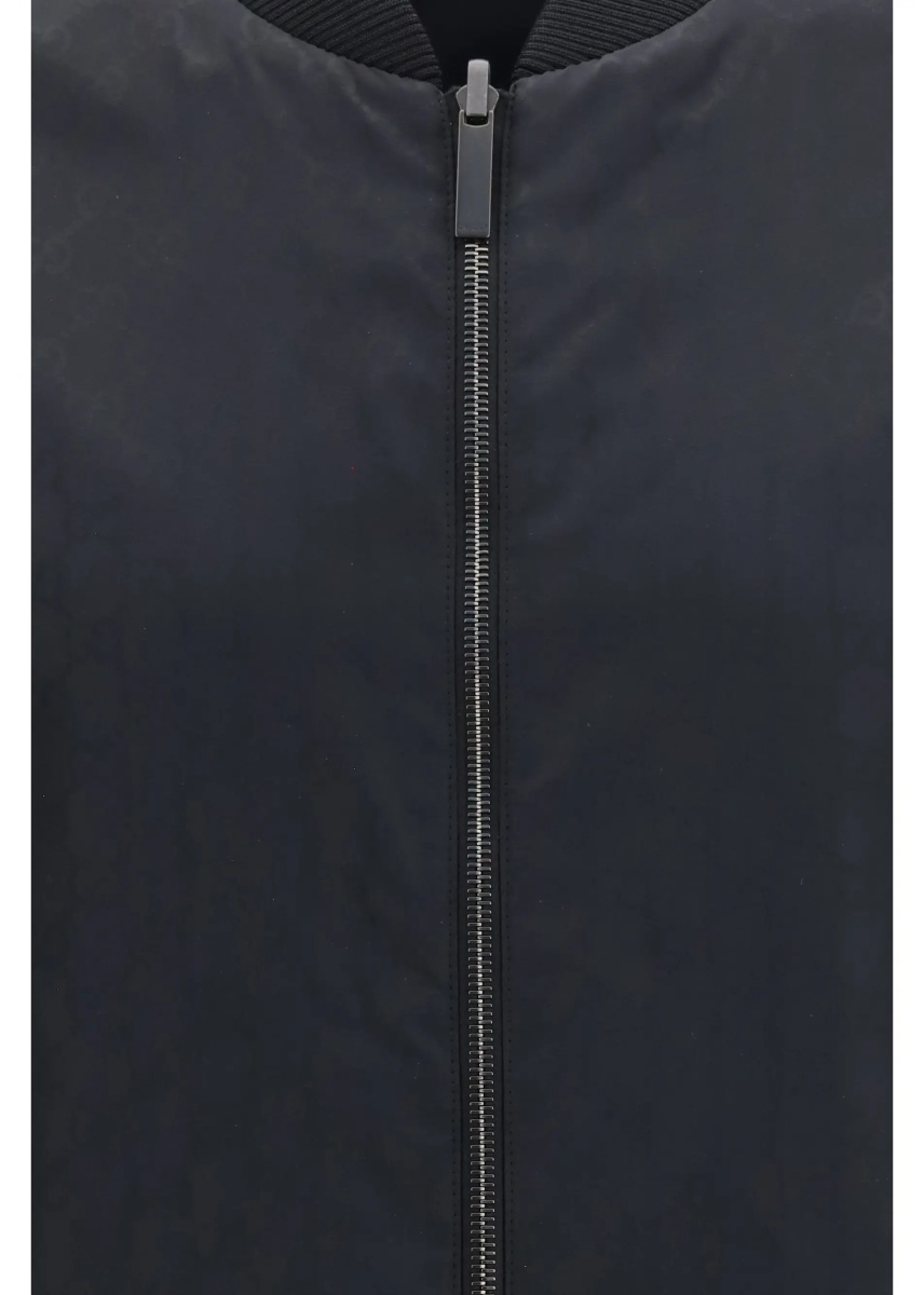 Jacheta Reversible zip Jacket in lightweight silk faille - Img 3