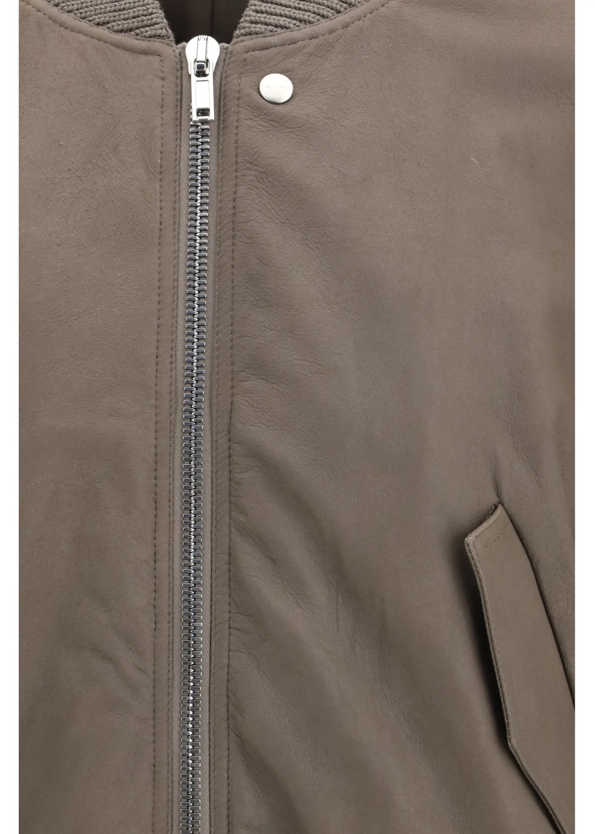 Jacheta Secchia Flight Bomber in lambskin leather with padding - Img 3