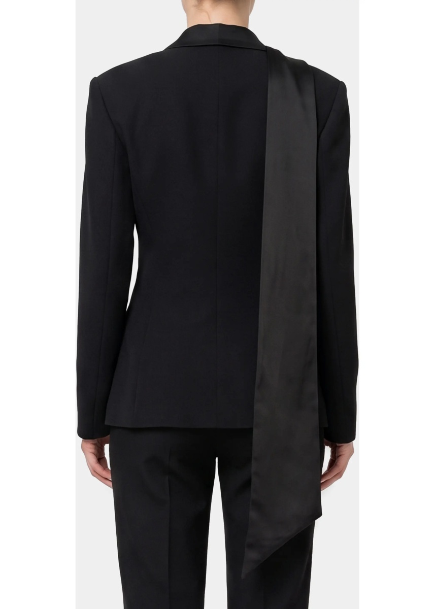 Jacheta Single-Breasted Tuxedo Jacket - Img 2