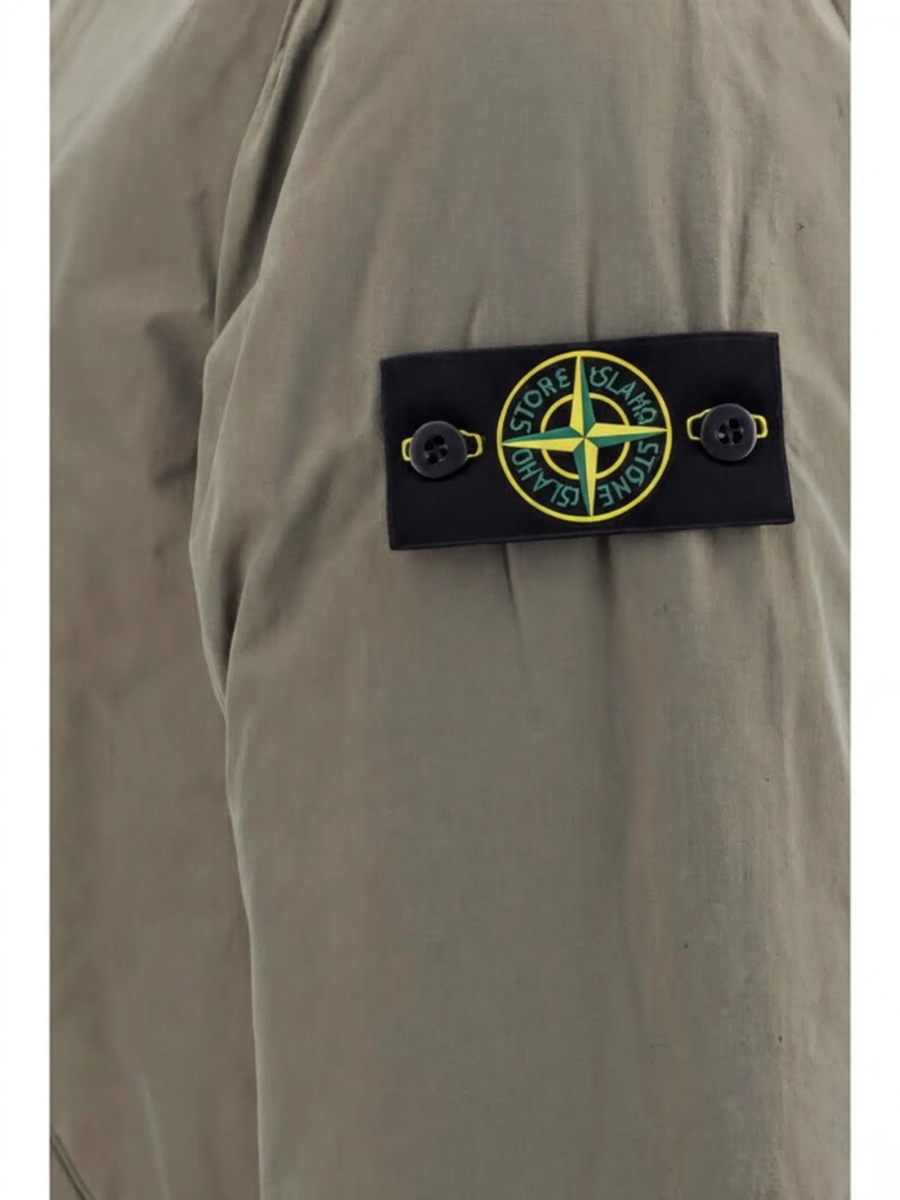 Jacheta Stone Island verde din polyester si poliamida - Img 4