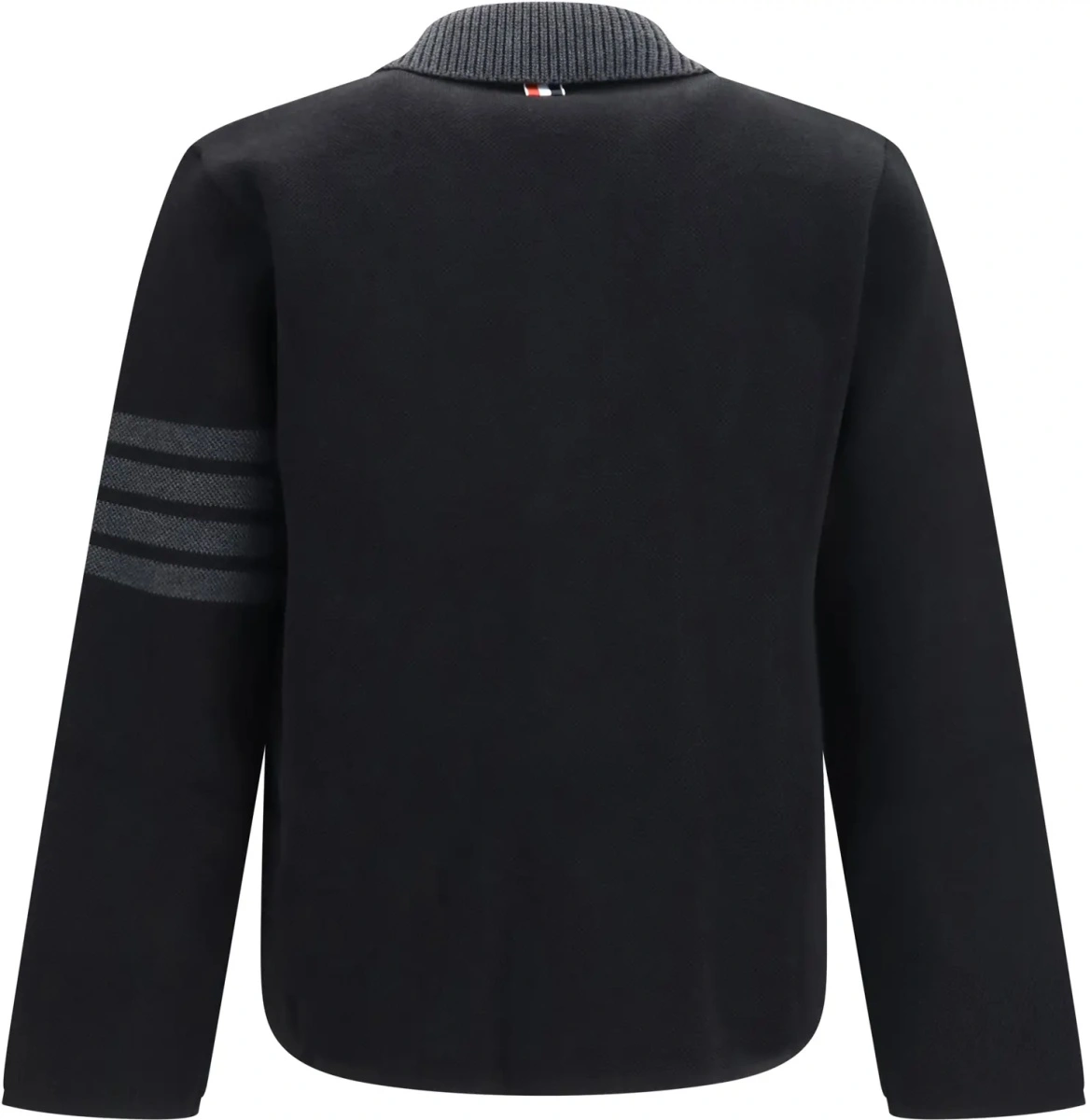 Jacheta Thom Browne neagra din bumbac pique - Img 2