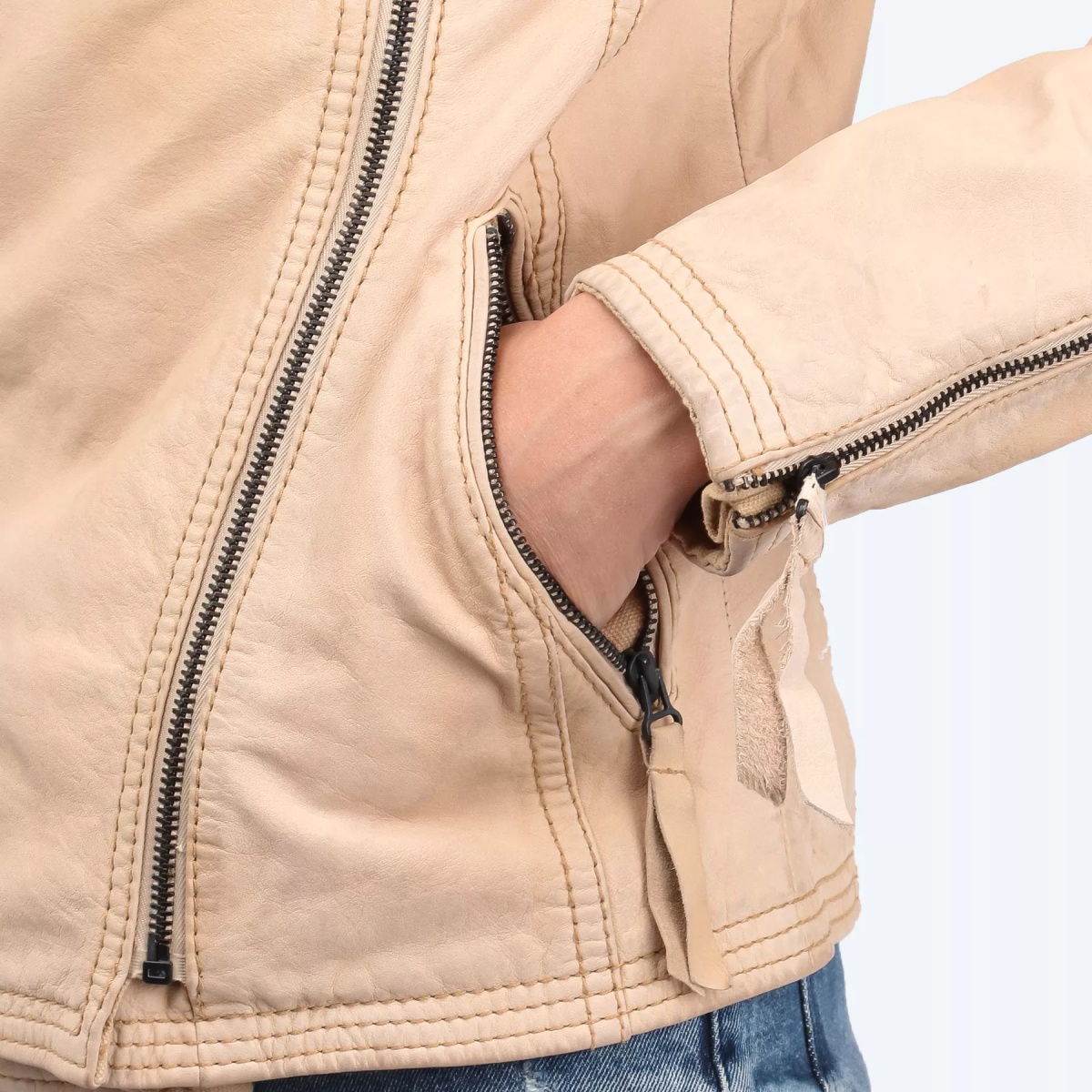 Jacheta Wmns Buffalo Leather Jacket W4003ZB29 - Img 5