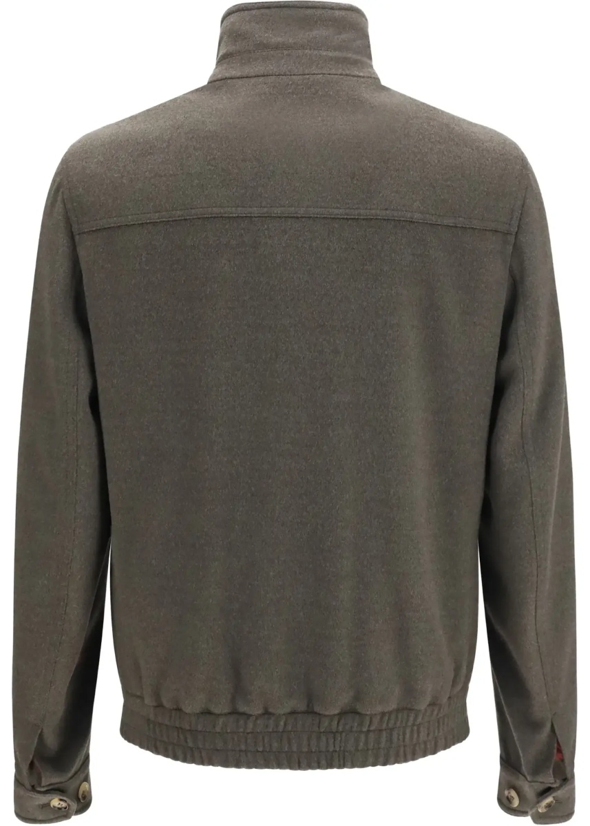 Jacheta Wool zip Jacket with high collar - Img 4