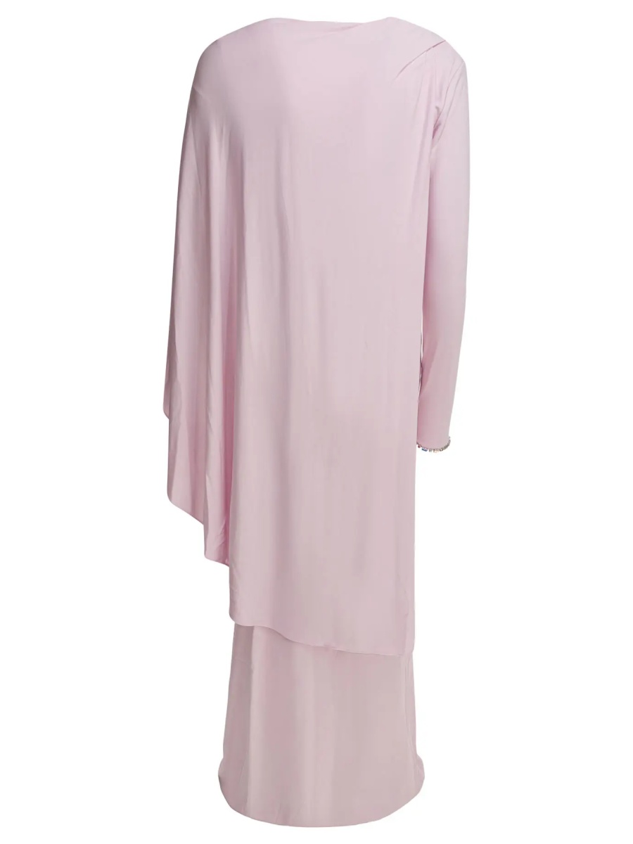 Long draped jersey dress - Img 2