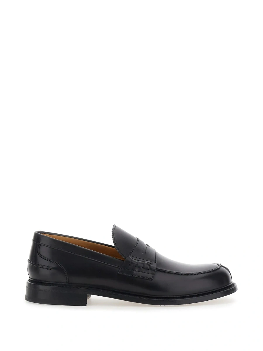 Mocasini Black Loafers with Almond Toe in Leather for Men - Img 8