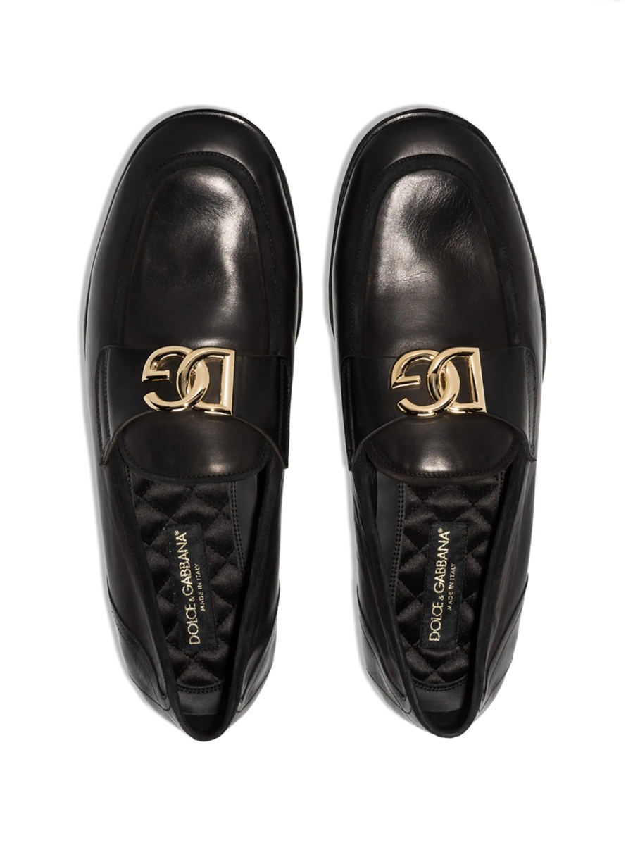 Mocasini Dolce &amp; Gabbana negri din piele - Img 4