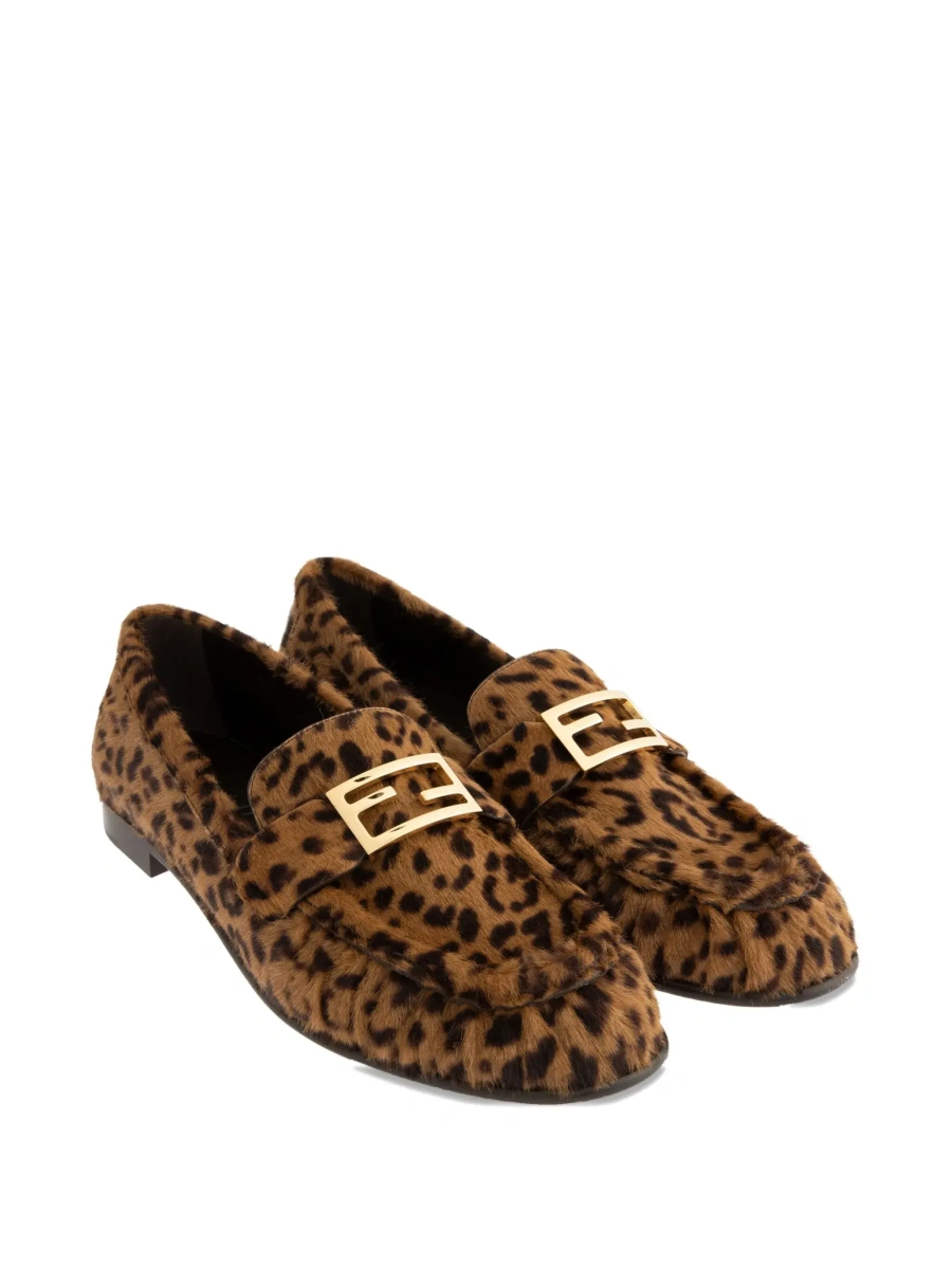 Mocasini Fendi maro din piele - Img 5
