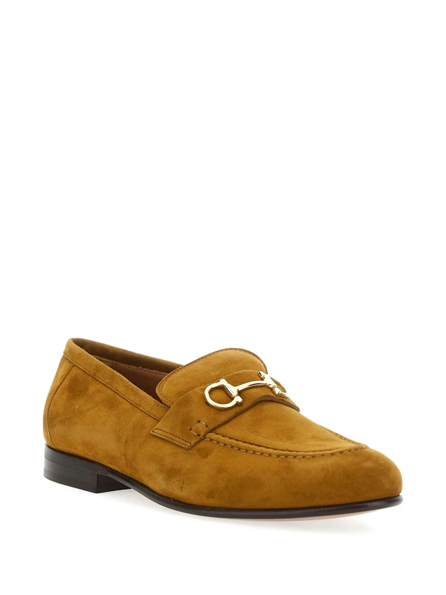 Mocasini Ferragamo maro din piele intoarsa - Img 4