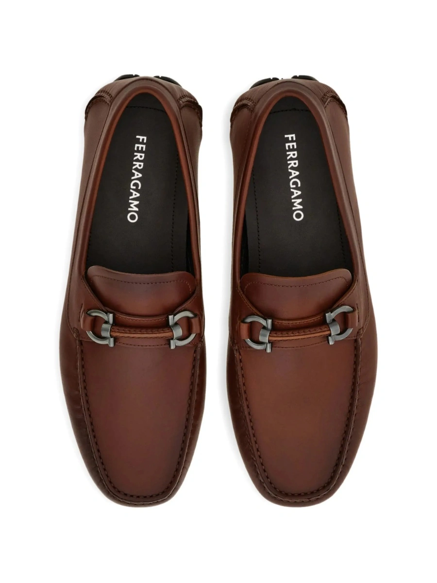 Mocasini Ferragamo maro din piele 'Sunsay' - Img 5