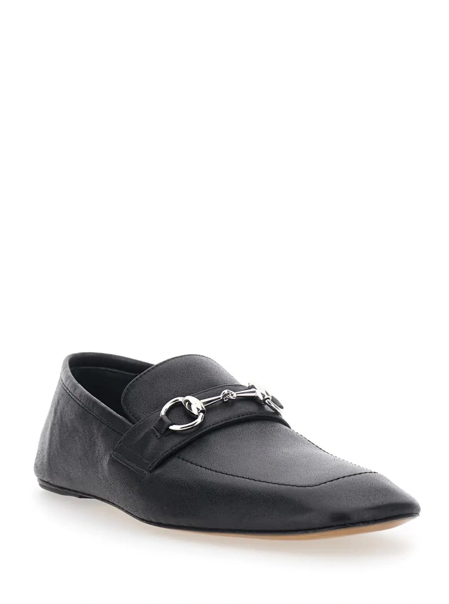 Mocasini Gucci negri din piele 'Ragazzo' - Img 2