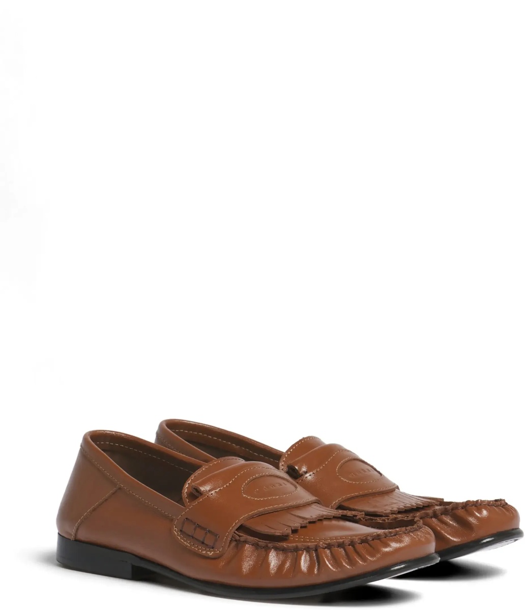 Mocasini Leather Loafers with tassels and foldable heel - Img 5