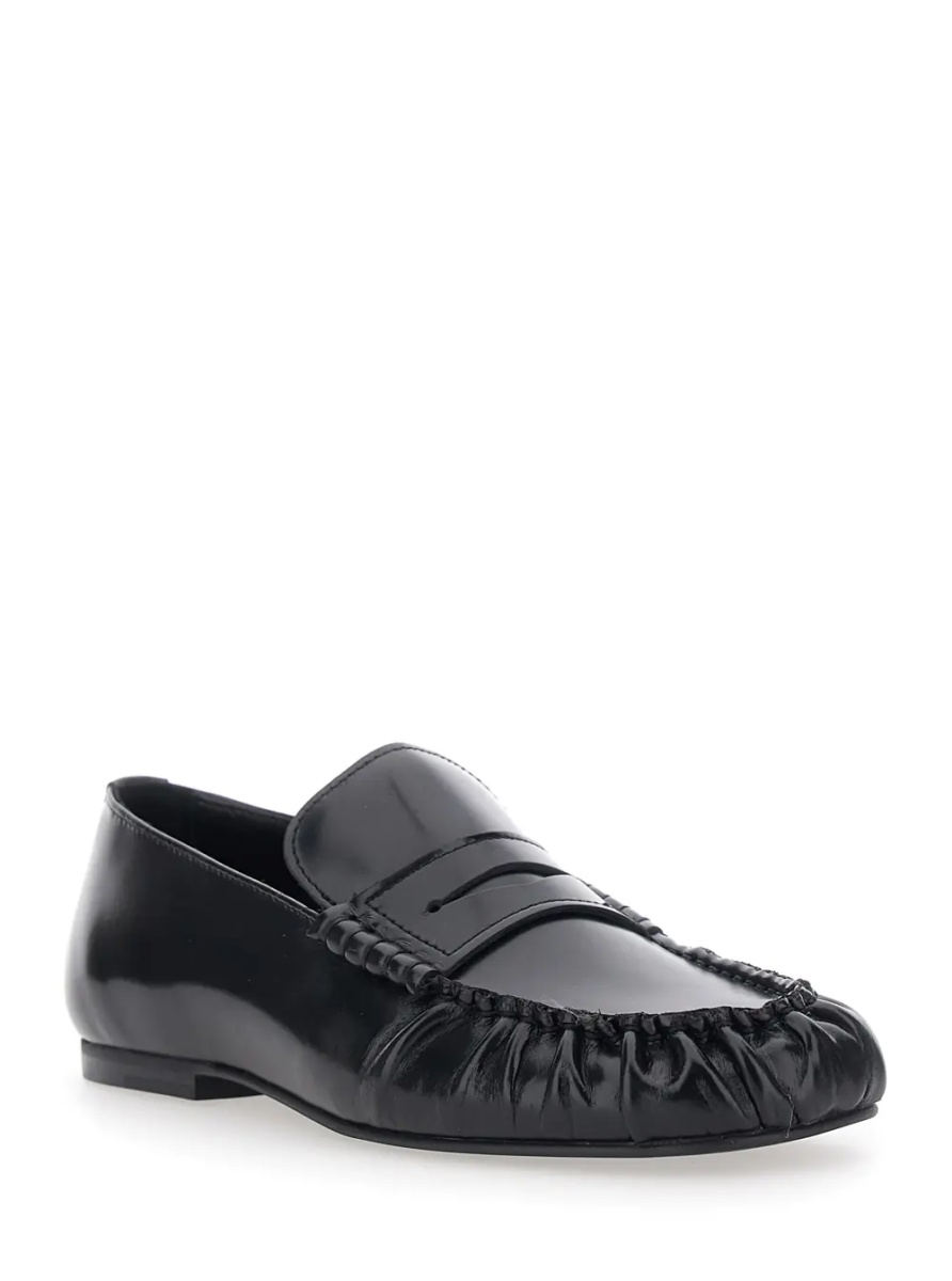 Mocasini Loafers AVEN with high-quality leather and black rubber sole for women - Img 2