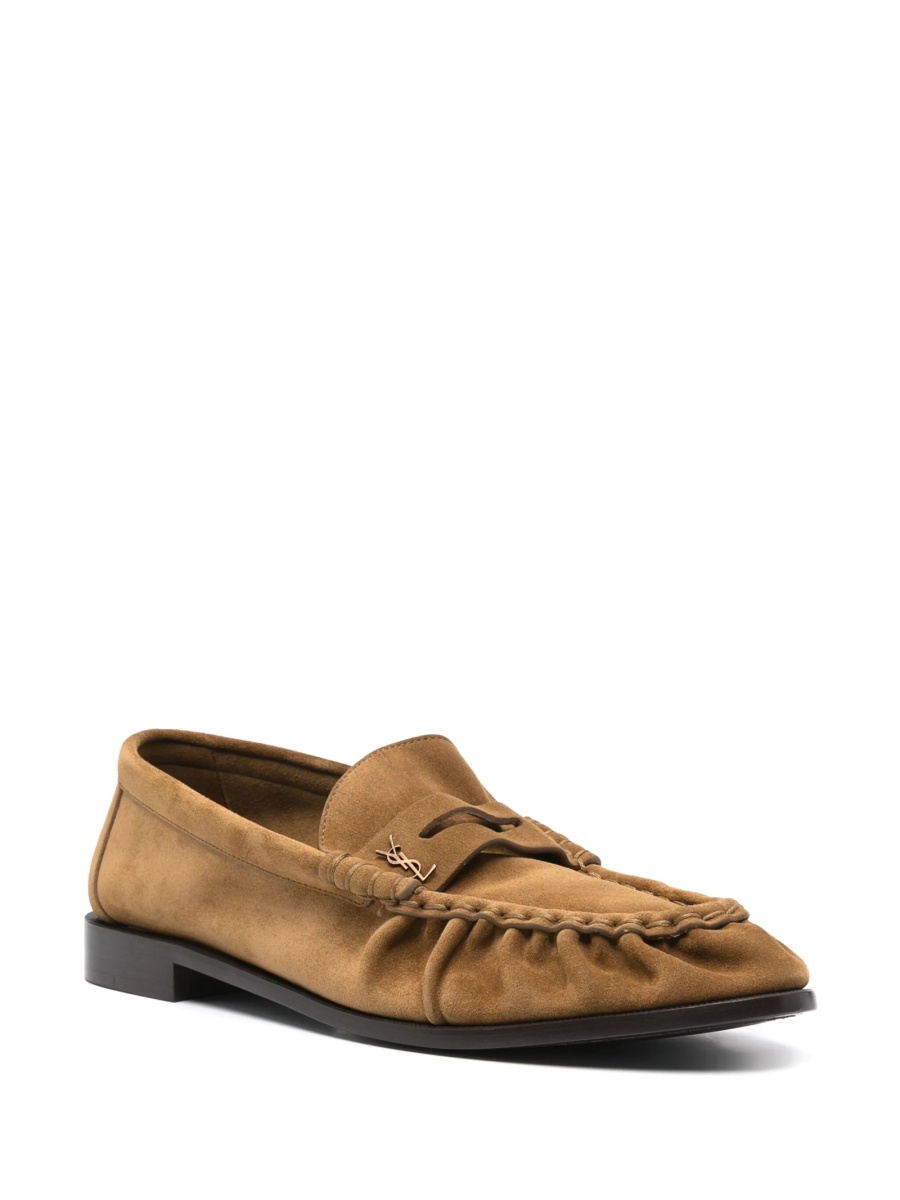 Mocasini Saint Laurent maro din piele intoarsa - Img 2