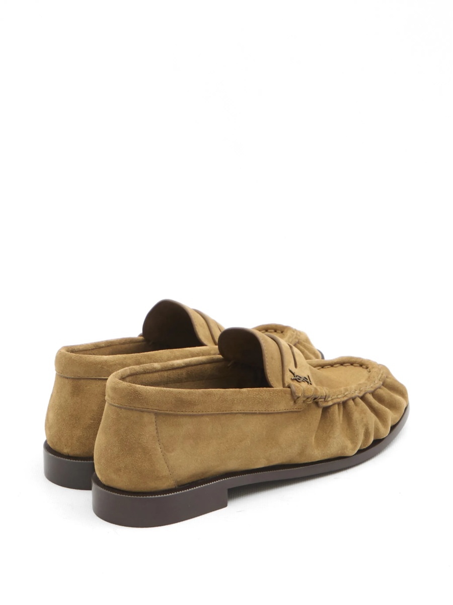 Mocasini Saint Laurent neutri din piele - Img 3